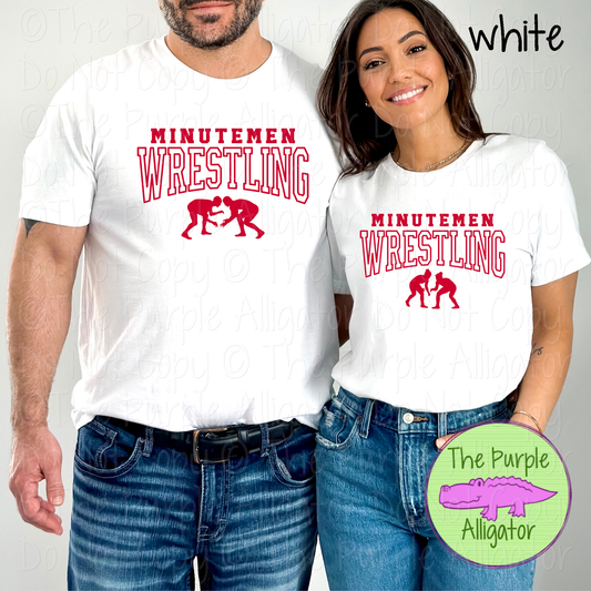 Minutemen Wrestling 7 - Custom Wrestling Team Spirit Wear Mascot Apparel 0626