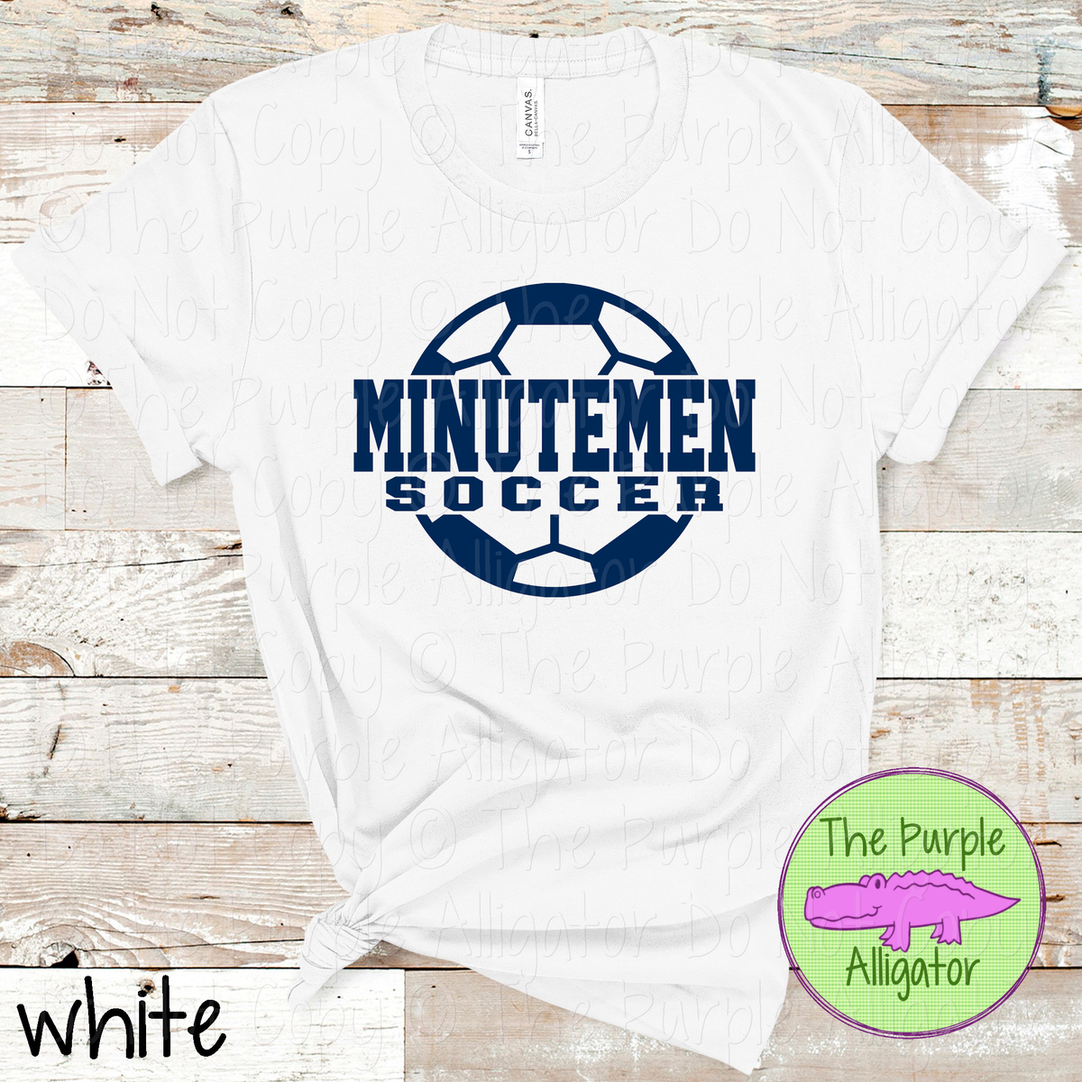 Minutemen Soccer 9 – Custom Soccer Ball Mascot Spirit Wear 1026 TPA
