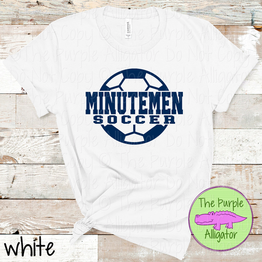 Minutemen Soccer 9 – Custom Soccer Ball Mascot Spirit Wear 1026 TPA