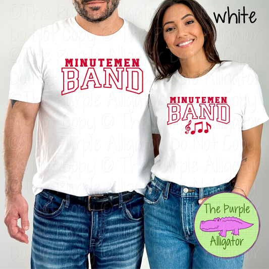 Minutemen Band 34 - Custom Band Spirit Wear Mascot Apparel 0626 TPA