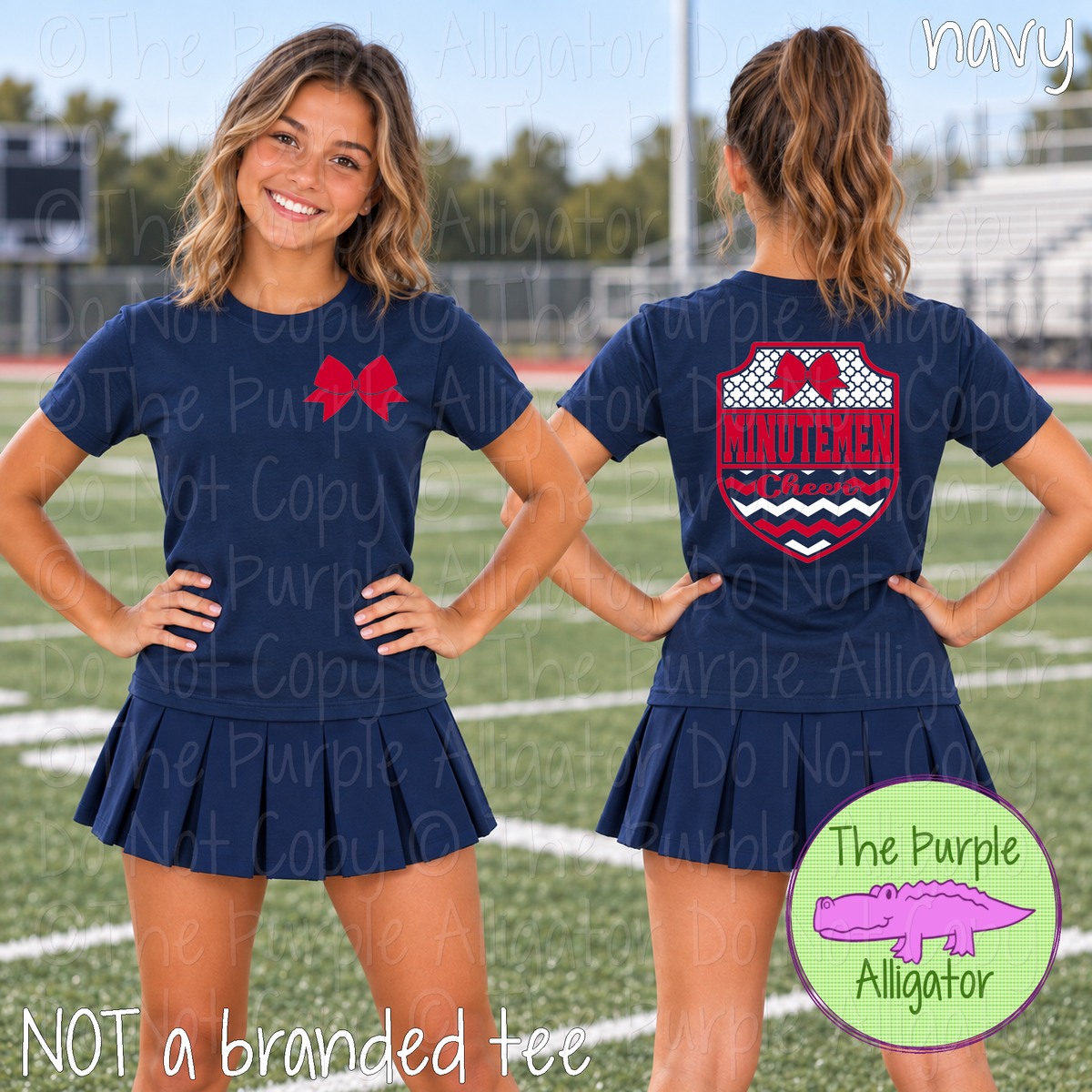 Minutemen Cheer 4 – Custom Mascot Cheer Spirit Wear Front & Back Design 0724 TPA