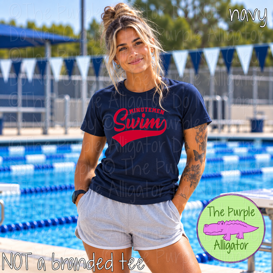Minutemen Swim 13 – Classic Swash Custom Swim Spirit Wear Mascot Apparel 1026 TPA