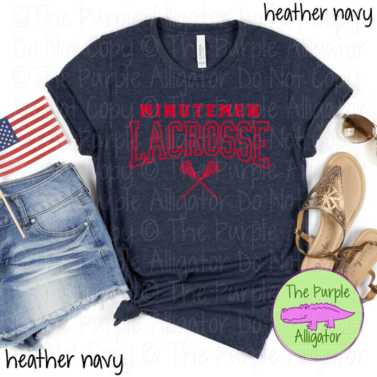 Minutemen Lacrosse 4 - Custom Lacrosse Team Spirit Wear Mascot Apparel 0626 TPA