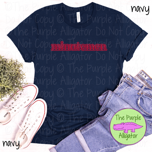 Minutemen Legacy Outline - The Classic Series - Custom School & Mascot Spirit Wear Apparel 0626 TPA