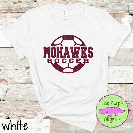 Mohawks Soccer 9 – Custom Soccer Ball Mascot Spirit Wear 1026 TPA