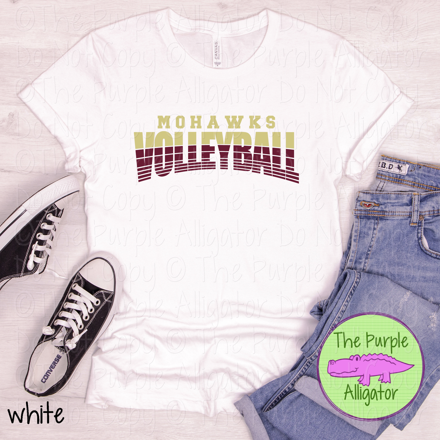 Mohawks Volleyball 38 - Vintage Arch Custom Volleyball Spirit Wear Mascot Apparel 0626 TPA