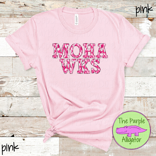 Mohawks Pink Out Brush Strokes – Custom Pink Mascot Spirit Wear Breast Cancer Awareness Apparel 0726 TPA