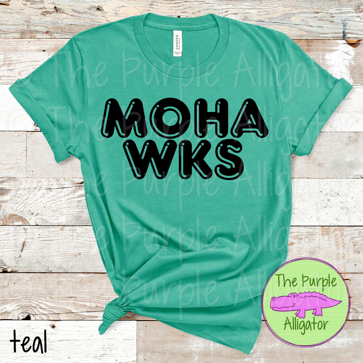 Mohawks Bubble Frft Mascot School Spirit - CHOOSE YOUR TEXT COLOR (d2f TPA)