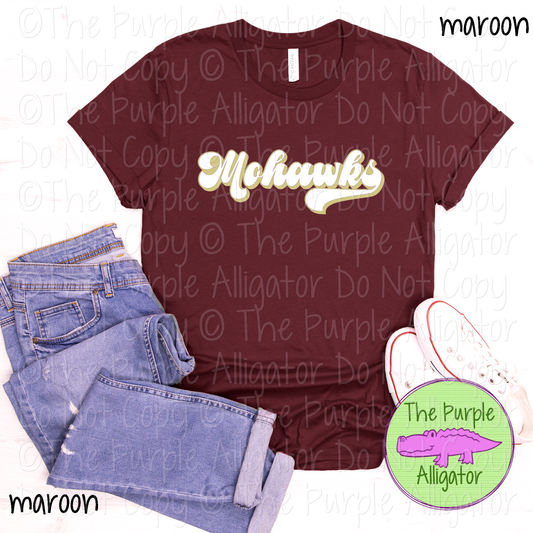 Mohawks B-Retro | Custom Retro Mascot Spirit Wear for Fans & Teams - CHOOSE YOUR DESIGN COLORS 0725 (d2f TPA)