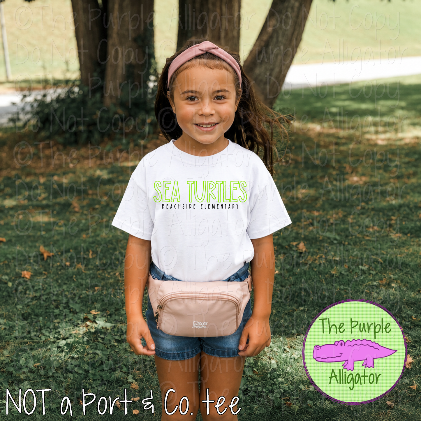 Beachside Sea Turtles Mascot Outline – Custom School Spirit Wear Mascot Apparel 0726 TPA