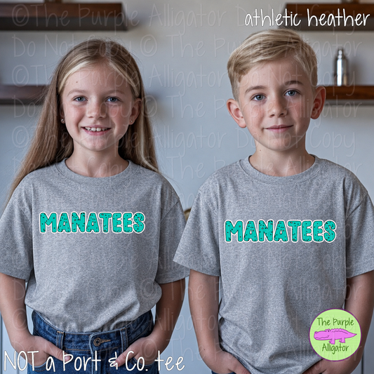 Manatees Mascot Speckles – Custom Elementary School Spirit Wear Mascot Apparel 0726 TPA