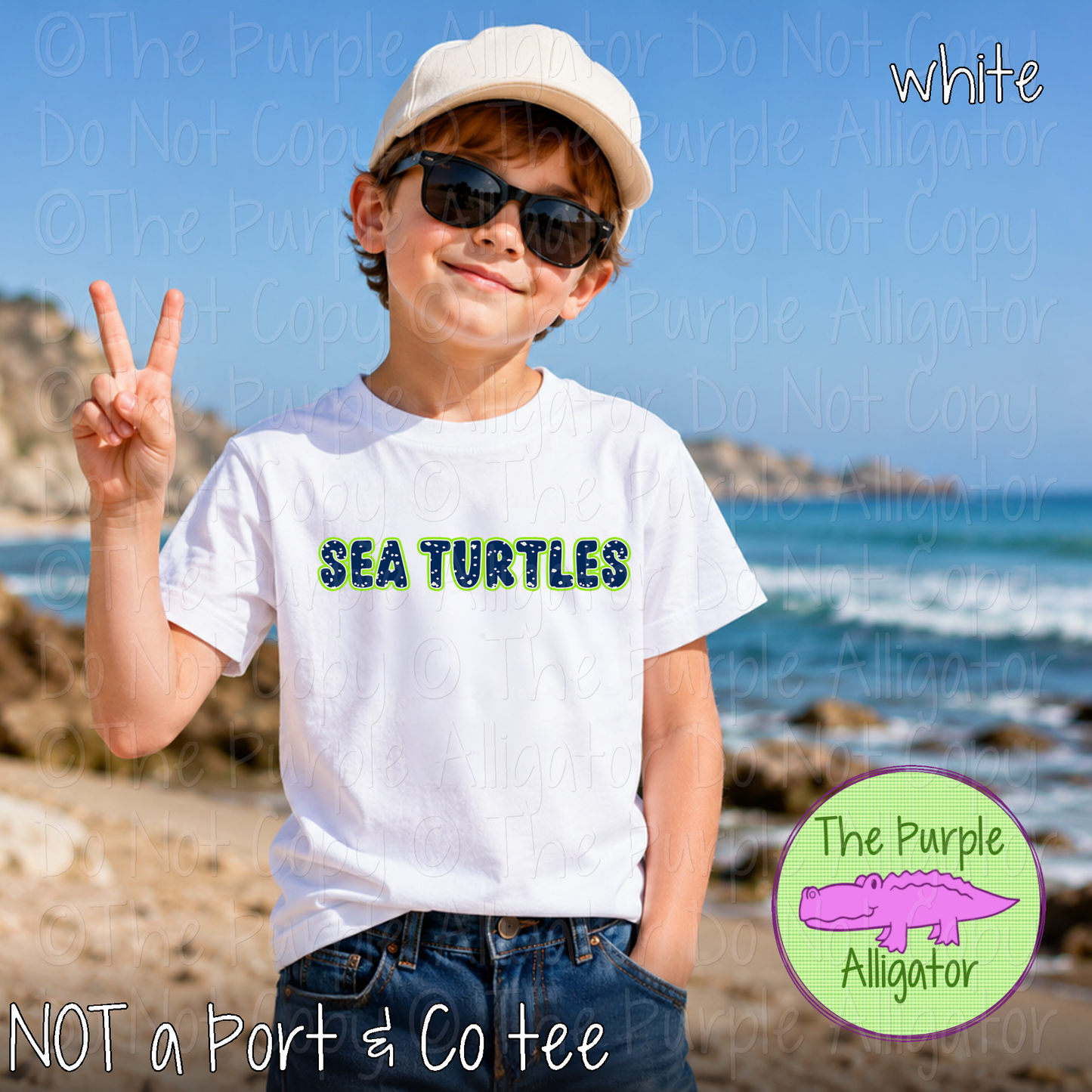 Sea Turtles Mascot Speckles – Custom Elementary School Spirit Wear Mascot Apparel 0726 TPA