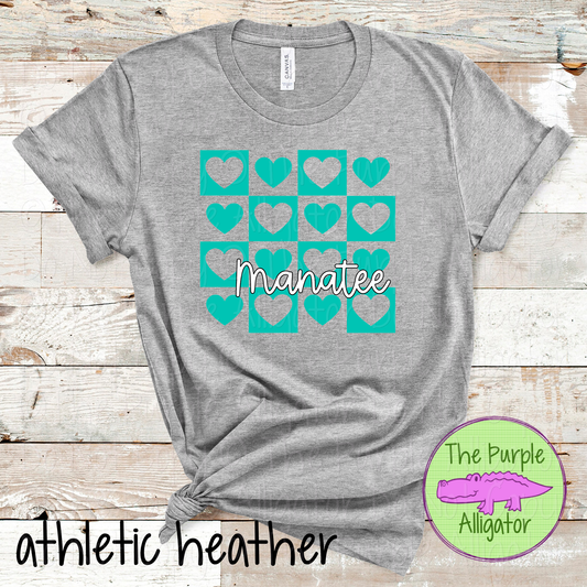 Manatee Heart Checkerboard – Custom School Spirit Wear 0924 TPA
