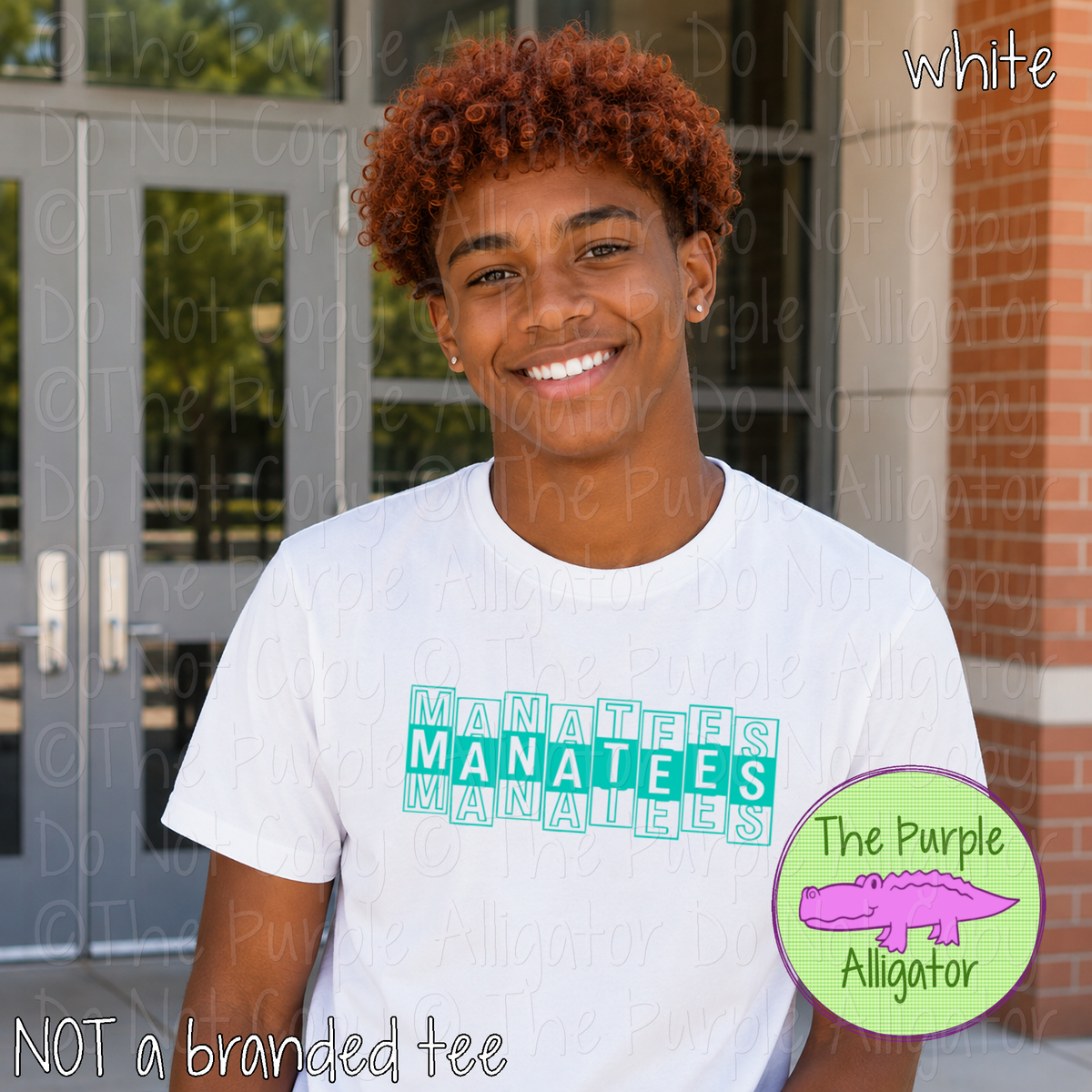 Manatees Side Step - The Stacked Series – Custom Spirit Wear School & Mascot Apparel 0926 TPA