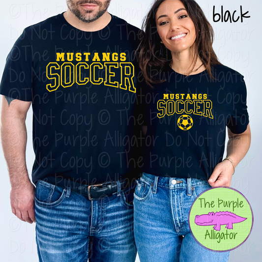Mustangs Soccer 31 - Custom Soccer Team Spirit Wear Mascot Apparel 0626 TPA