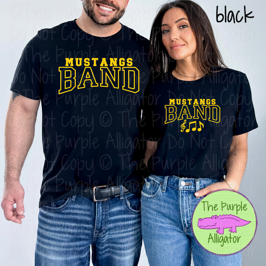 Mustangs Band 34 - Custom Band Spirit Wear Mascot Apparel 0626 TPA
