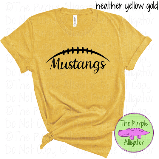 Mustangs Football | Custom School Spiritwear | Game Day Football Fan Apparel - CHOOSE YOUR DESIGN COLOR 0824 (d2f AMD)