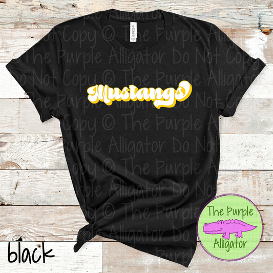 Mustangs Throwback – Custom School & Mascot Spirit Wear Apparel 0826 TPA