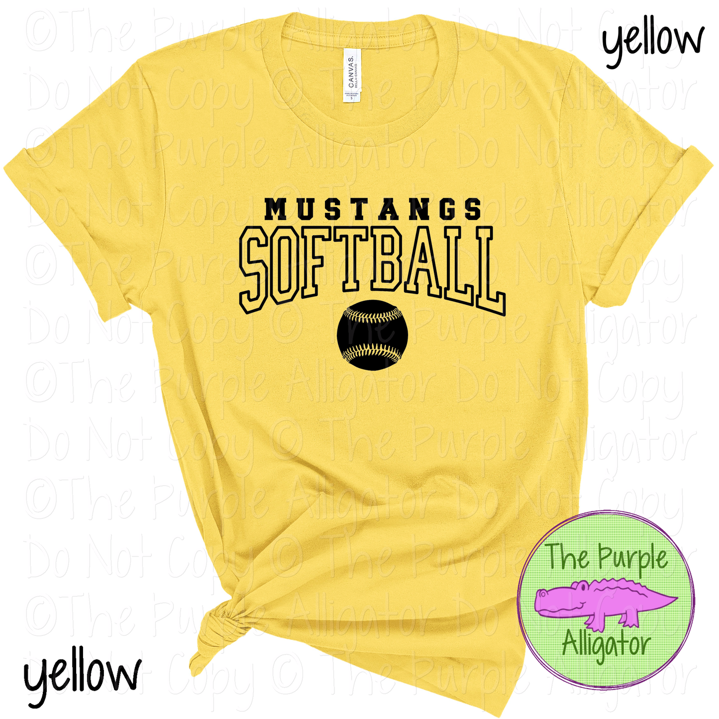 Mustangs Softball 42 - Custom Softball Team Spirit Wear Mascot Apparel 0726 TPA
