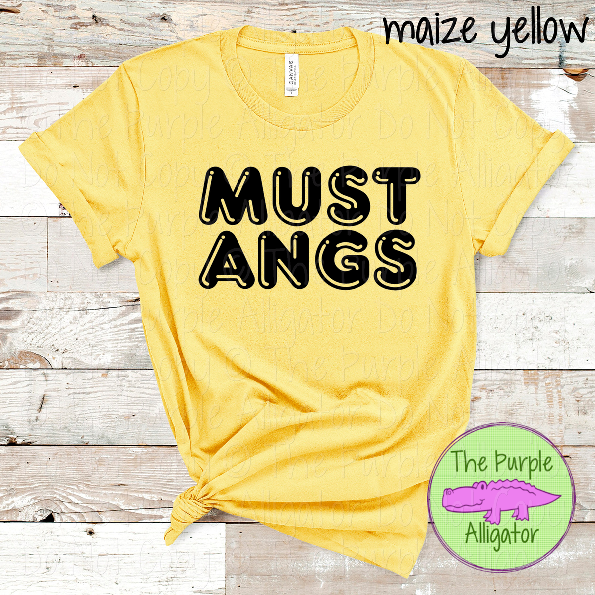 Mustangs Bubble Roundabout – Custom Spirit Wear Mascot Apparel 0424 TPA