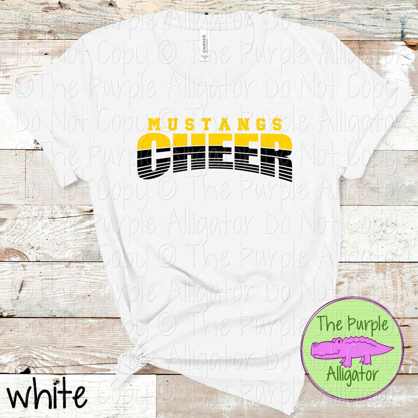 Mustangs Cheer 39 - Vintage Arch Custom Cheer Spirit Wear Mascot Apparel 0626 TPA