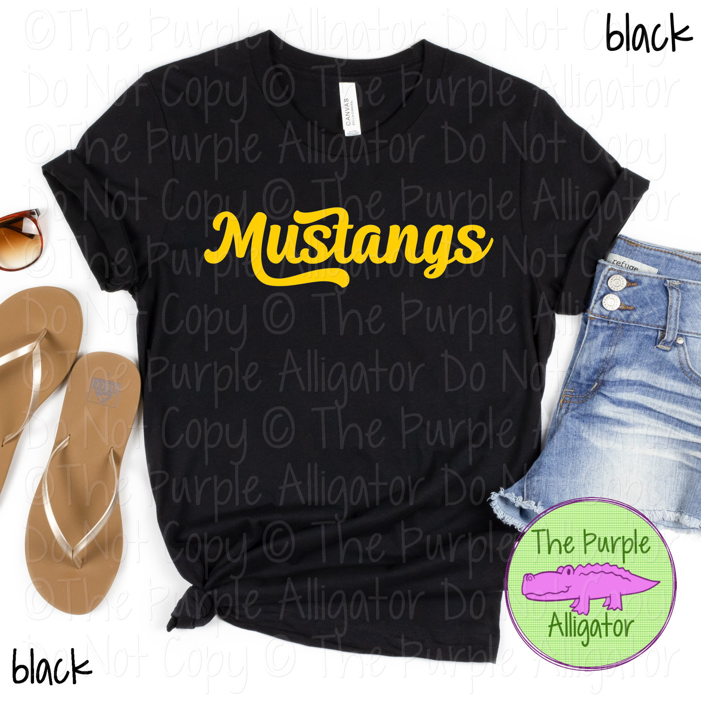 Mustangs Drive - The Signature Series | Bold Swash Script Spirit Wear 0226 TPA