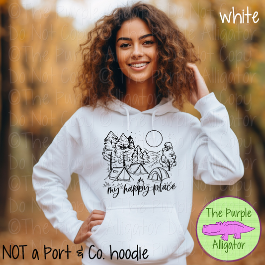 My Happy Place – Camping Forest Nature Lover Outdoor Camp Life Adventure Graphic Apparel 0122 HMD