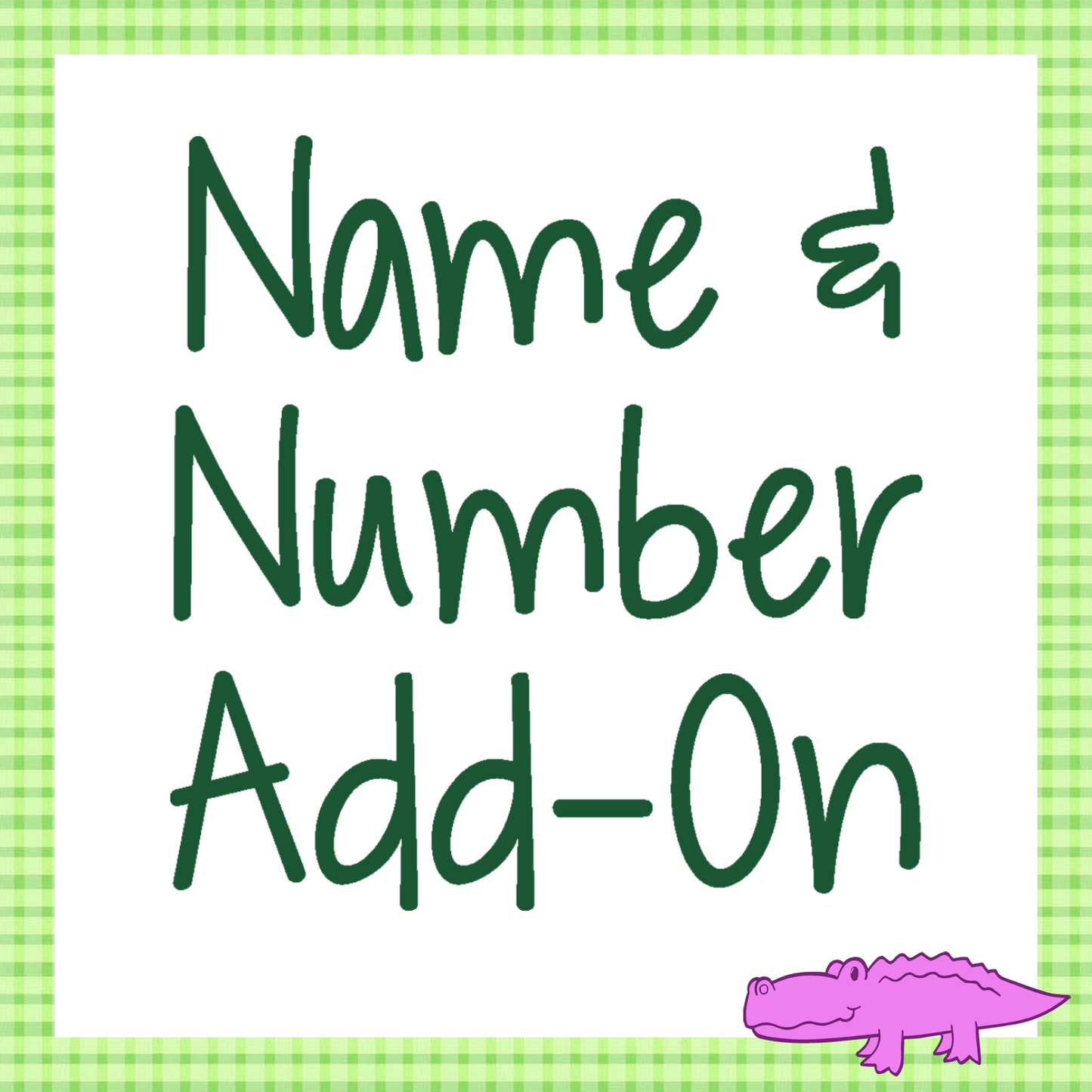 Player Name & Number Add-On