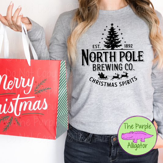 North Pole Brewing Co Christmas Design | Holiday Graphic 1224 (d2f JC)