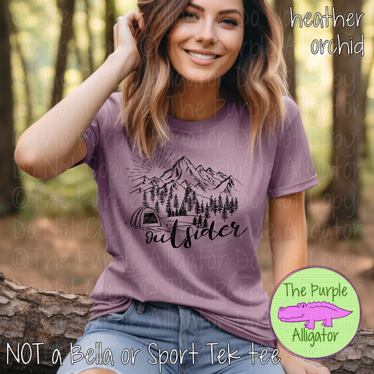 Outsider – Mountain Camping Nature Lover Outdoor Adventure Forest Graphic Apparel 0622 HMD