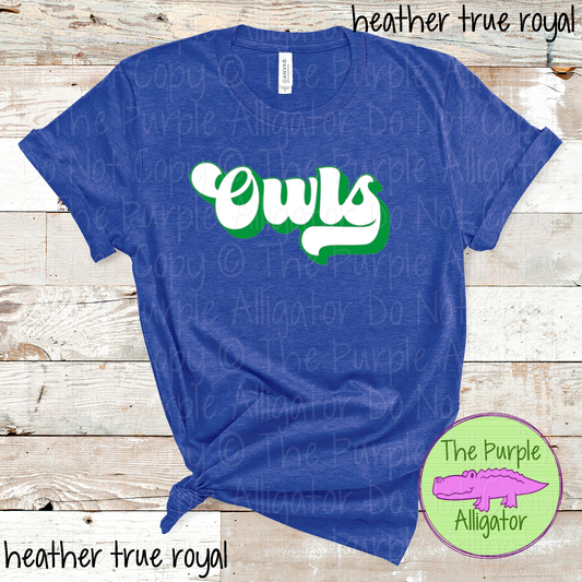 Owls Throwback – Custom School & Mascot Spirit Wear Apparel 0826 TPA