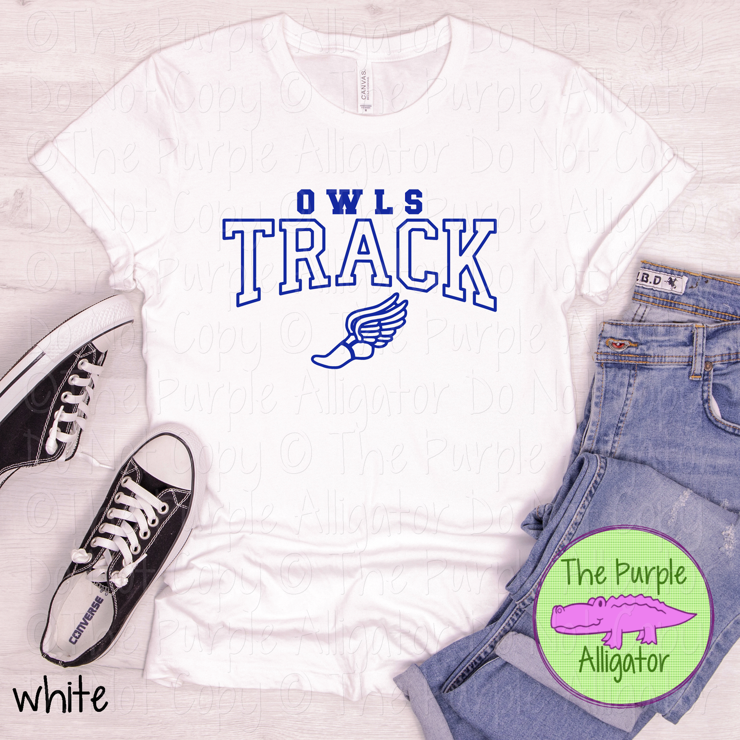 Owls Track 9 - Custom Track Team Spirit Wear Mascot Apparel 0724 TPA
