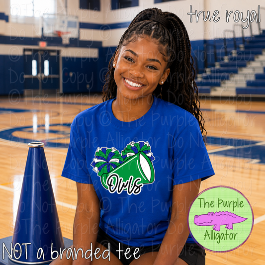 Owls Spirit Shout – Custom Cheer Spirit Wear Mascot Apparel 0926 TPA