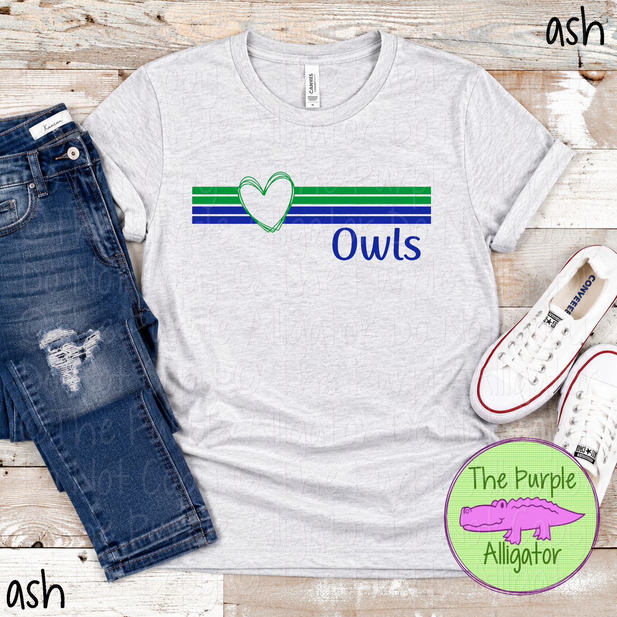 Owls Heartline – Custom Spirit Wear Mascot Apparel 0926 TPA