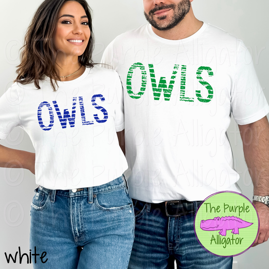 Owls Grunge Stripe - Blue or Green (d2f TPA)