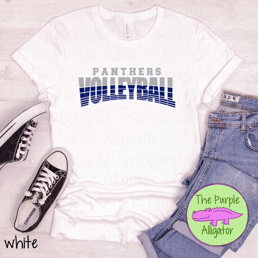 Panthers Volleyball 38 - Vintage Arch Custom Volleyball Spirit Wear Mascot Apparel 0626 TPA