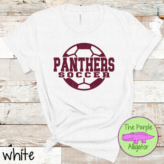 Panthers Soccer 9 – Custom Soccer Ball Mascot Spirit Wear 1026 TPA