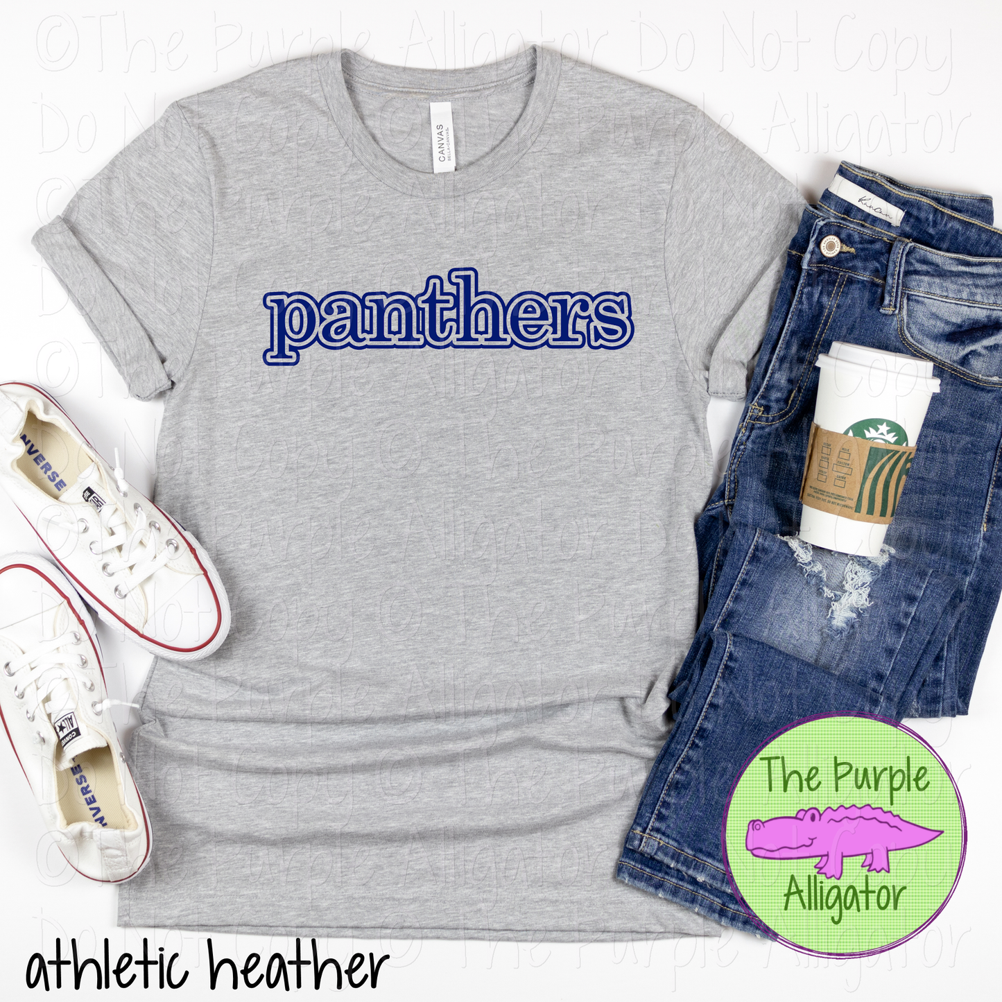 Panthers Legacy Outline - The Classic Series - Custom School & Mascot Spirit Wear Apparel 0626 TPA