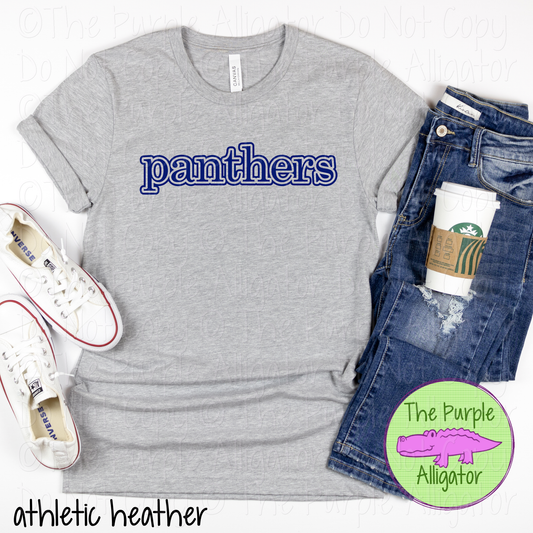 Panthers Legacy Outline - The Classic Series - Custom School & Mascot Spirit Wear Apparel 0626 TPA