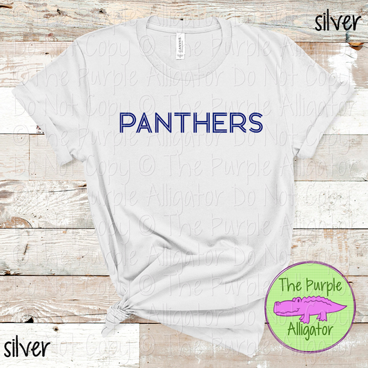 Panthers Dualline Classic – The Retro Line Series Vintage Double Line Lettering Custom Spirit Wear 0426 TPA