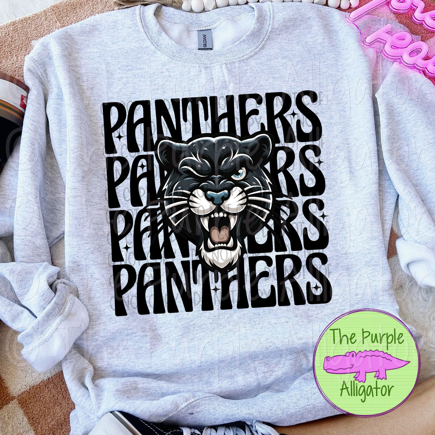 Panthers Winking Mascot School Spirit (d2f SWD)