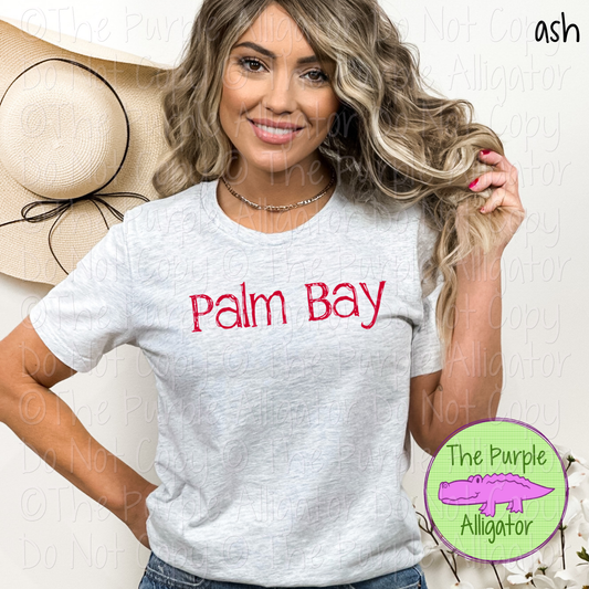 Palm Bay Distorted | Bold Brush Stroke Spirit Wear Design – Rough Distorted School Style | CHOOSE YOUR TEXT COLOR - 0825 (d2f TPA)