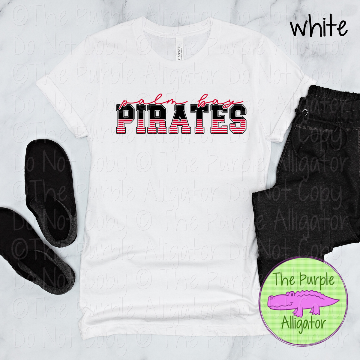 Palm Bay Pirates Team Player Stripe – Custom Spirit Wear School & Mascot Apparel 0424 TPA