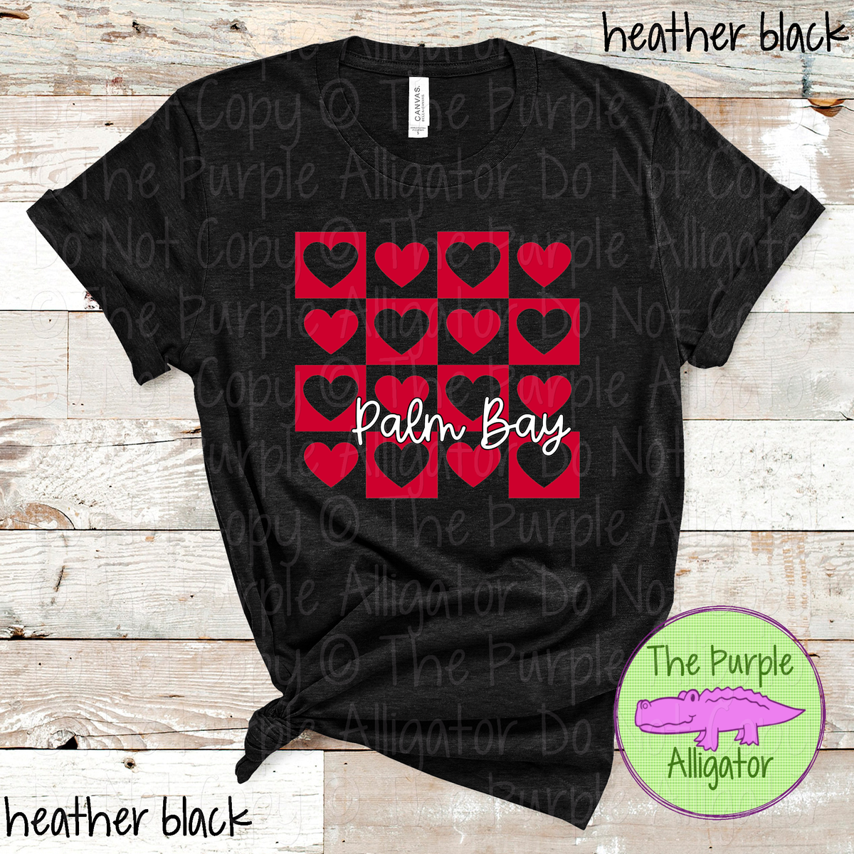 Palm Bay Heart Checkerboard – Custom School Spirit Wear 0924 TPA