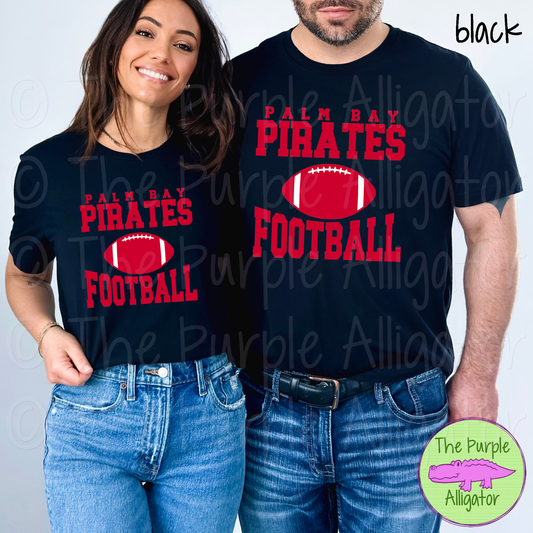 Palm Bay Pirates Football SC3 Mascot School Spirit - CHOOSE YOUR DESIGN COLOR (d2f TPA)