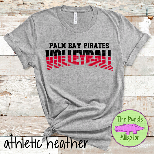 Palm Bay Pirates Volleyball SC38 Mascot School Spirit - CHOOSE YOUR DESIGN COLORS (d2f TPA)