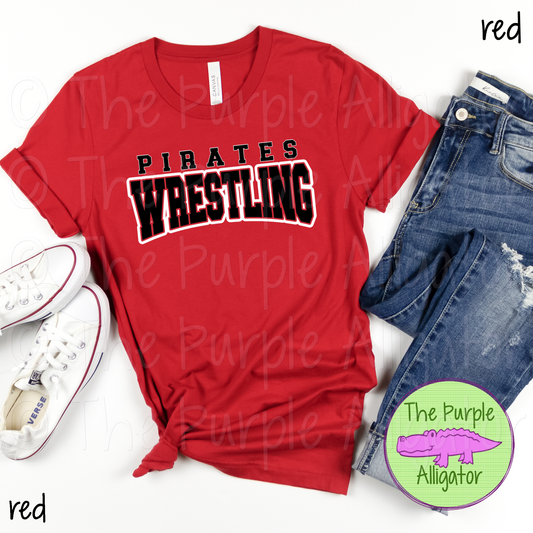 Pirates Wrestling SC18 Mascot School Spirit - CHOOSE YOUR DESIGN COLORS (d2f TPA)