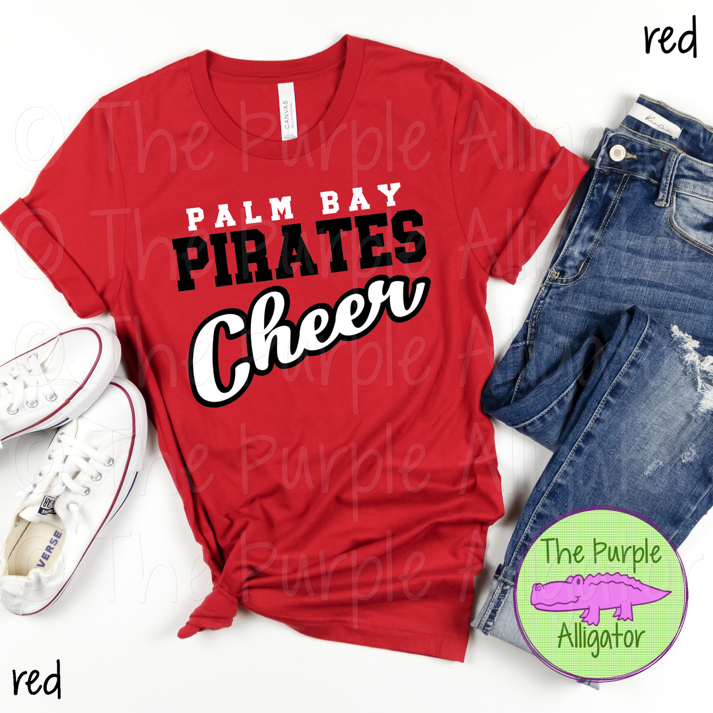 Palm Bay Pirates Cheer SC16 Mascot School Spirit - CHOOSE YOUR DESIGN COLORS (d2f TPA)