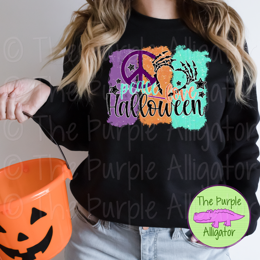 Peace Love Halloween Colorful 0721 (d2f HMD)