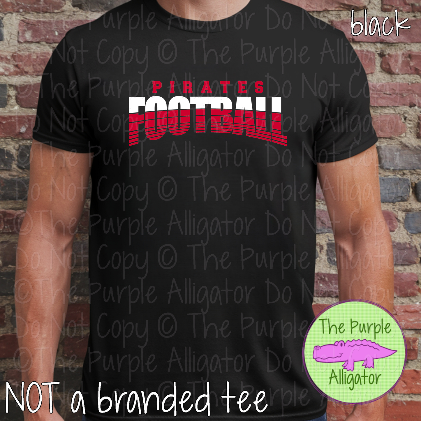 Pirates Football 41 - Vintage Arch Custom Football Spirit Wear Mascot Apparel 0626 TPA